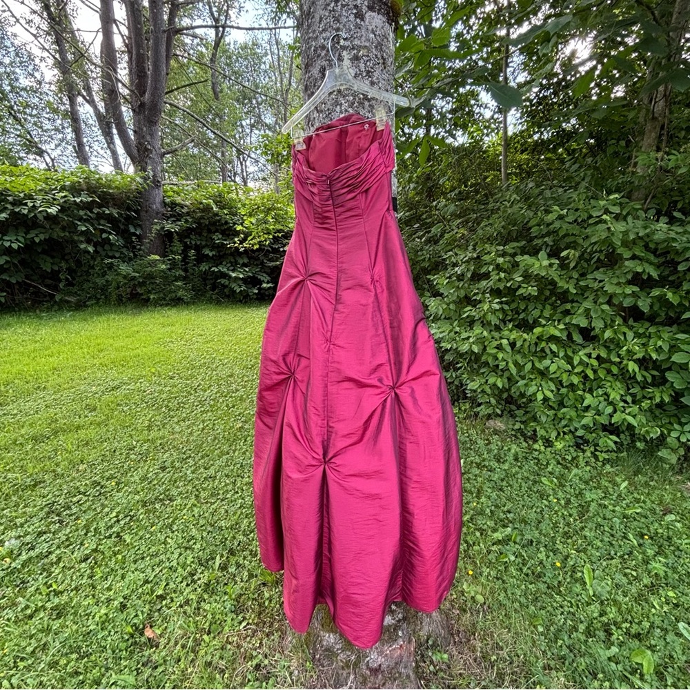 Xcite Strapless Raspberry Prom Gown - Picture 3 of 7